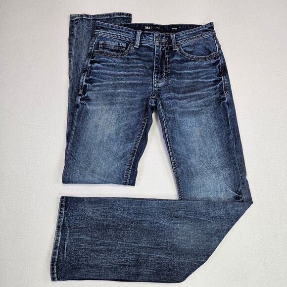 BKE Other - Buckle BKE Aiden Boot Stretch Jeans Mens 30x32 Western Thick Stitch Krypton Blue